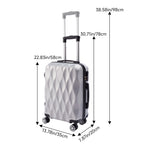 20 Inch Hard Shell Travel Suitcase | White