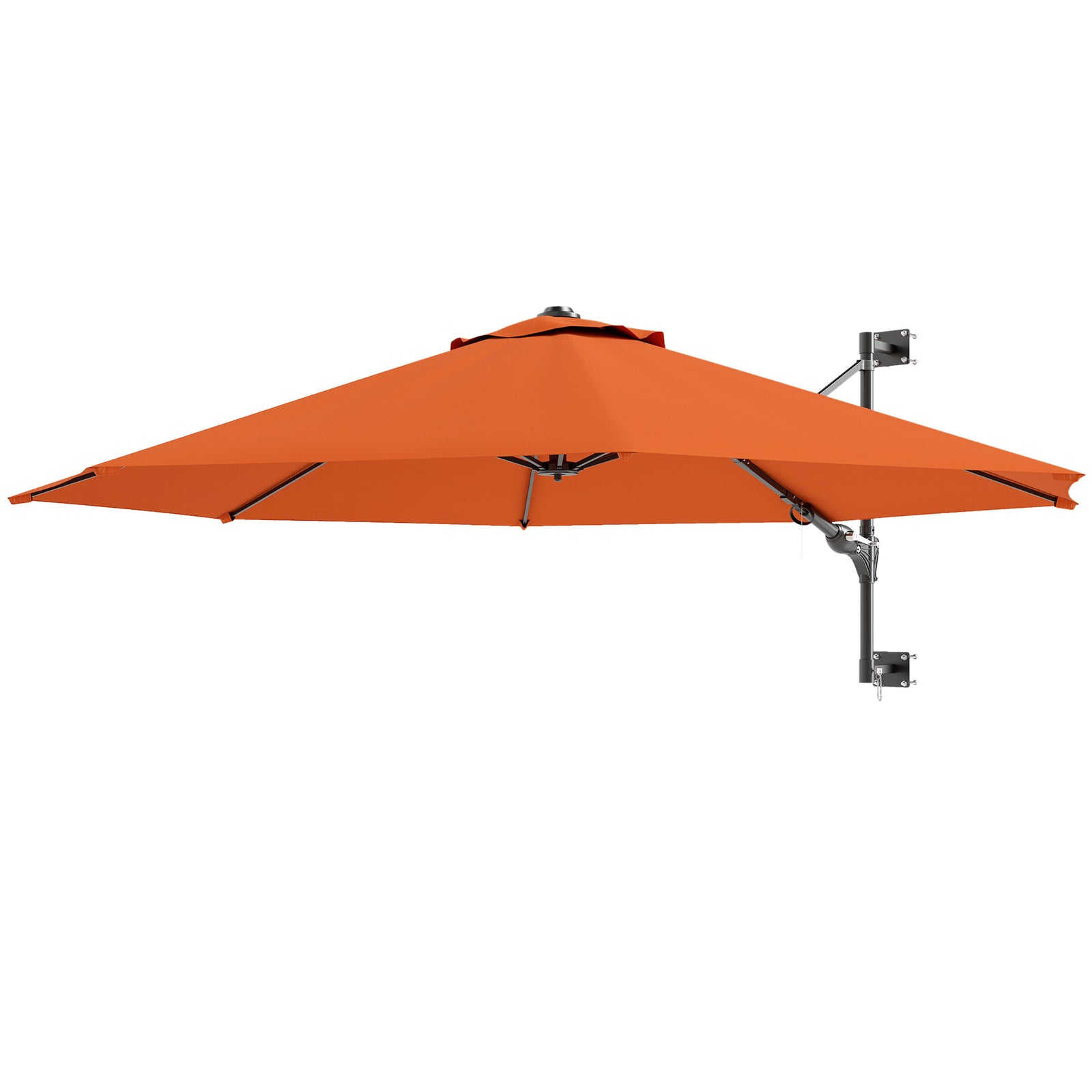 Wall Mounted Parasol W/ Vent & 8 Ribs | Orange