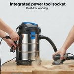 Wet Dry Vacuums Cleaner 30l Wheeled Powerful Compact Cleaning Handheld | Silver