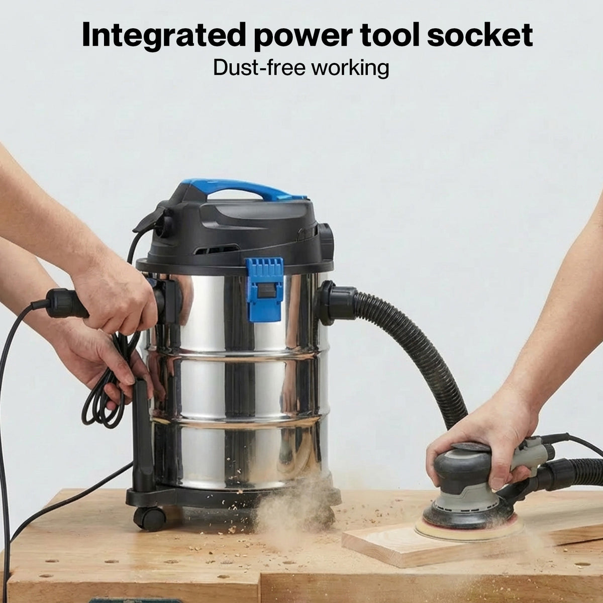 Wet Dry Vacuums Cleaner 30l Wheeled Powerful Compact Cleaning Handheld | Silver
