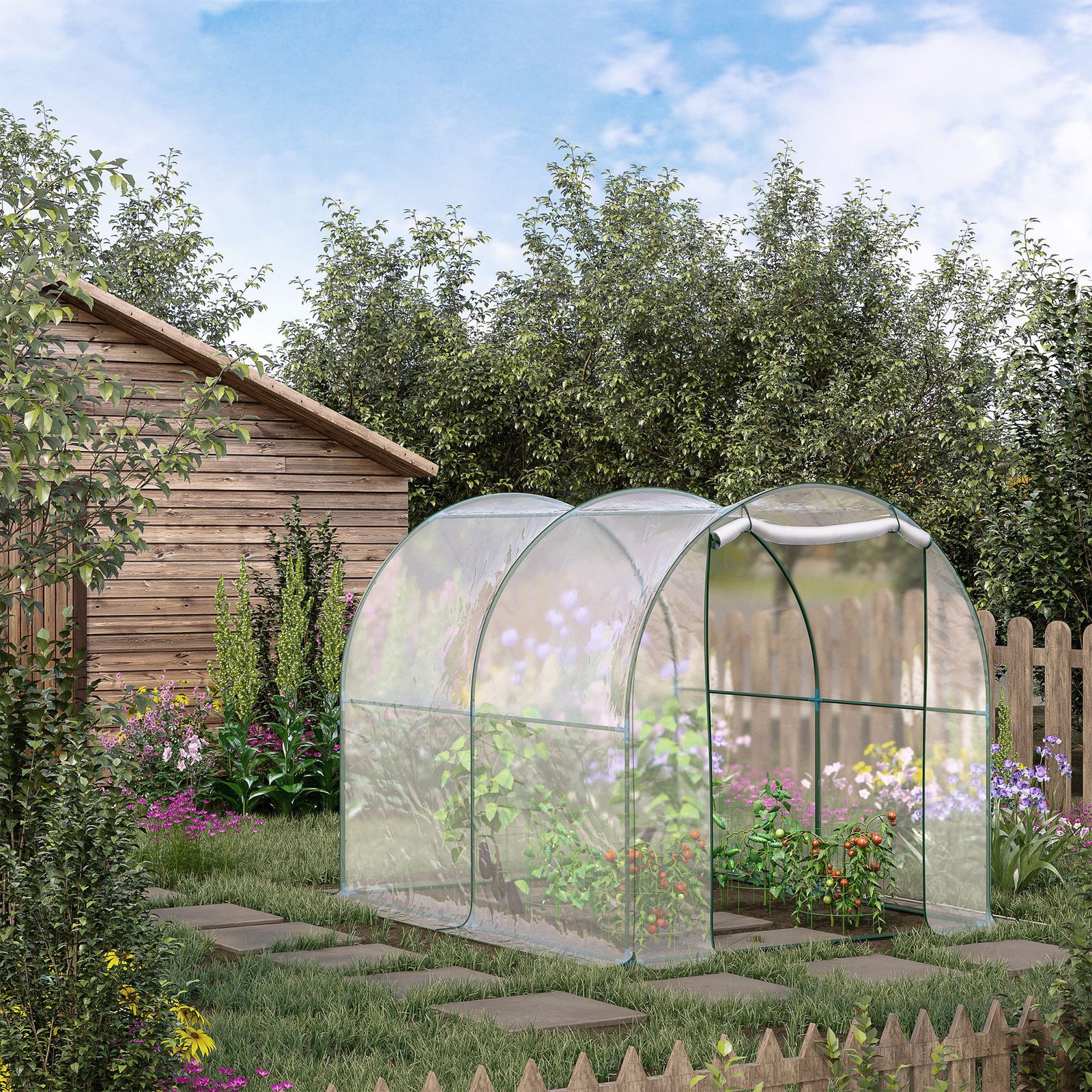 Transparent Polytunnel Greenhouse 2.5x2x2m