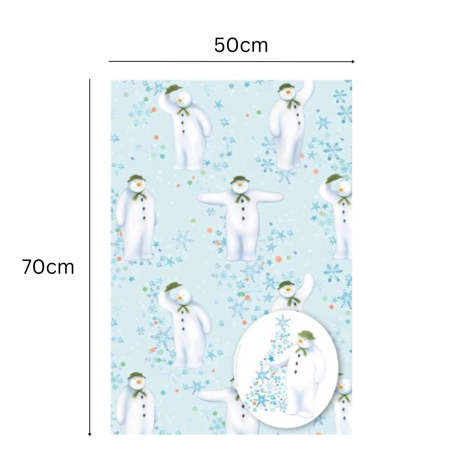 The Snowman Christmas Gift Wrap, 4 Sheet 4 Tag, Official Product
