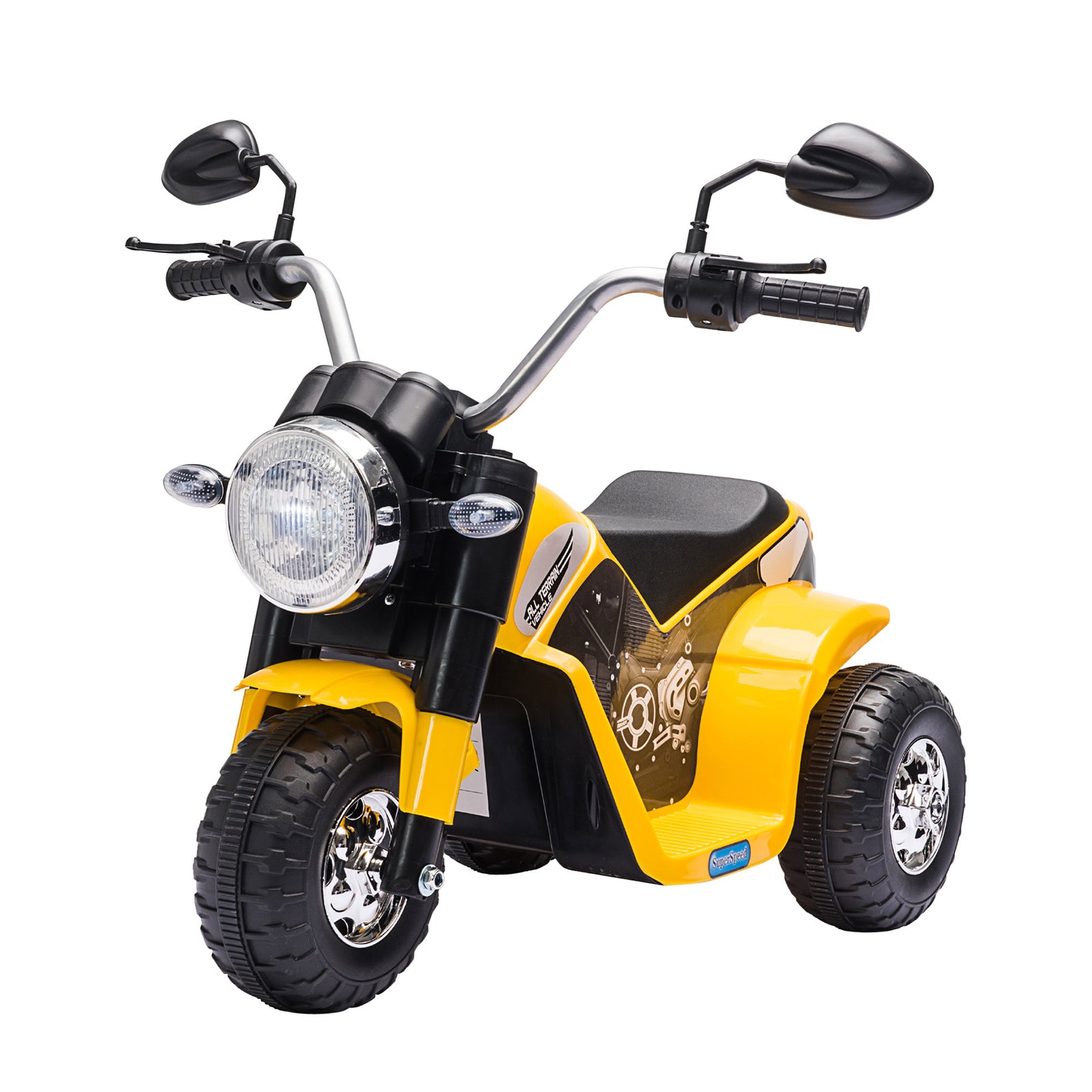 Kids 6v Electric Motorcycle Ride-on Toy Battery 18 - 36 Months | Yellow