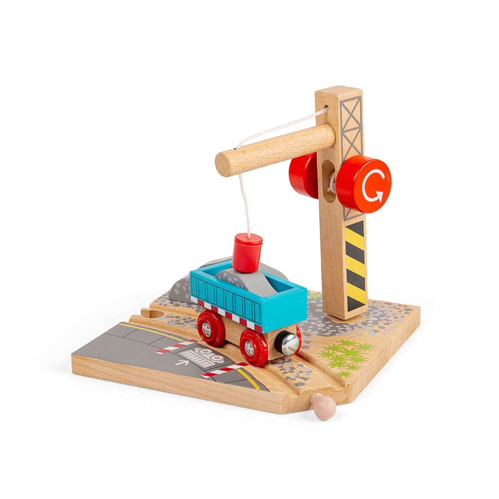 Railway Gravel Crane for Wooden Train Sets