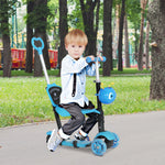 5-in-1 Kids Baby Toddler Kick Scooter Removable Seat Height Adjustable | Blue