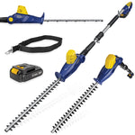 Cordless Hedge Trimmer 18v Li-ion Long Reach Telescopic Garden Hedge Cutter, Battery & Charger Included
