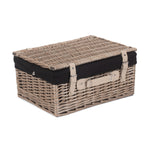 Wicker 40cm Antique Wash Picnic Basket | Black