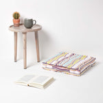 Cotton Striped Floor Cushion | 40cm x 40cm | Osaka Green