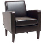 Modern Armchair Accent Chair With Rubber Wood Legs | One Size | Brown