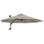 Wall Mounted Parasol W/ Vent & 8 Ribs | Light Grey