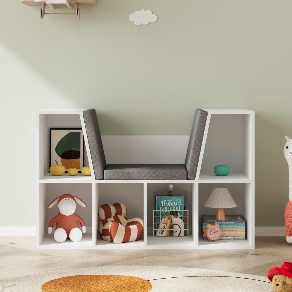 Cozy Kids Bookcase With Reading Seat