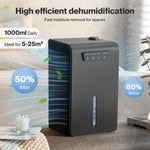 Spector Dehumidifier Humidifier 2 In 1 Portable Electric Led Auto Off Black 3.2l