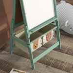 Kids Easel With Paper Roll, Blackboardboard, Storage | Green