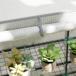 3 Tier Lean-to Mini Greenhouse W/  Hemmed Edging | Gray