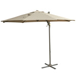 3m Garden Roma Parasol W/ Base | Khaki