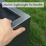 Zinc Galvanised Trough Planter | 75cm x 32cm x 32cm | Silver Black