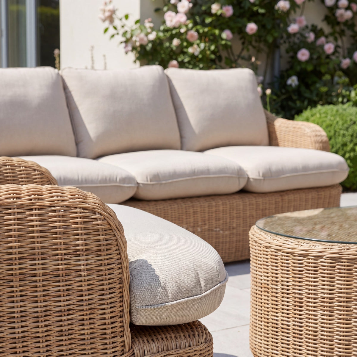 Bellora Outdoor or Conservatory Lounge Conversation Set | Cream