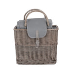 Antique Wash Willow Chiller Wicker Basket With Picnic Blanket