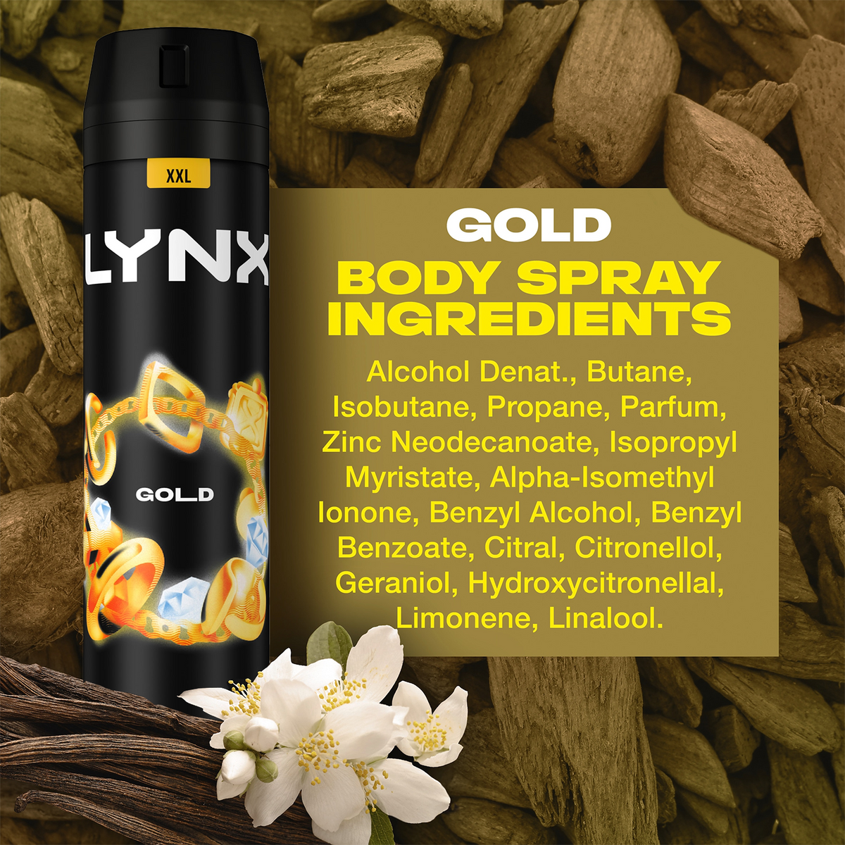 Xxl Gold 48-hour High Definition Fragrance Body Spray Deodorant, 250ml | Set of 12