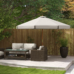 Garden Parasol Patio Umbrella With Ruffles | Gray