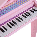 37 Key Musical Mini Piano Electrionic Keyboard Microphone Stool | Pink