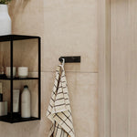 Towel Hook Robe Hook Screw-in Or Self-adhesive Matt Black Next Collection