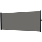 Retractable Side Awning, Garden Divider | Large | Dark Gray