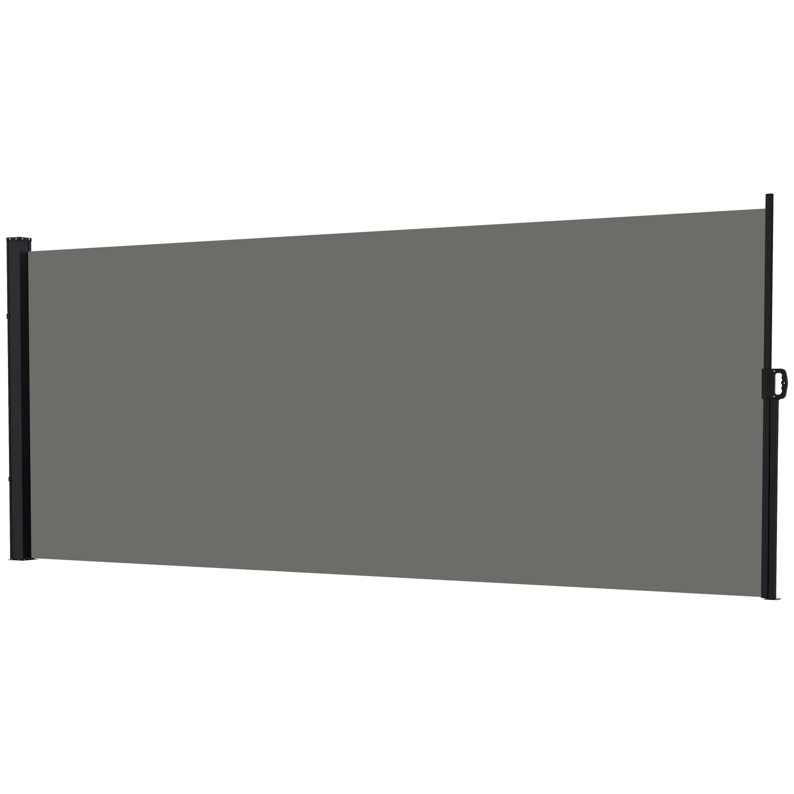 Retractable Side Awning, Garden Divider | Large | Dark Gray