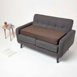 Faux Suede Orthopaedic Foam 2 Seater Booster Cushion | 50cm x 100cm | Chocolate