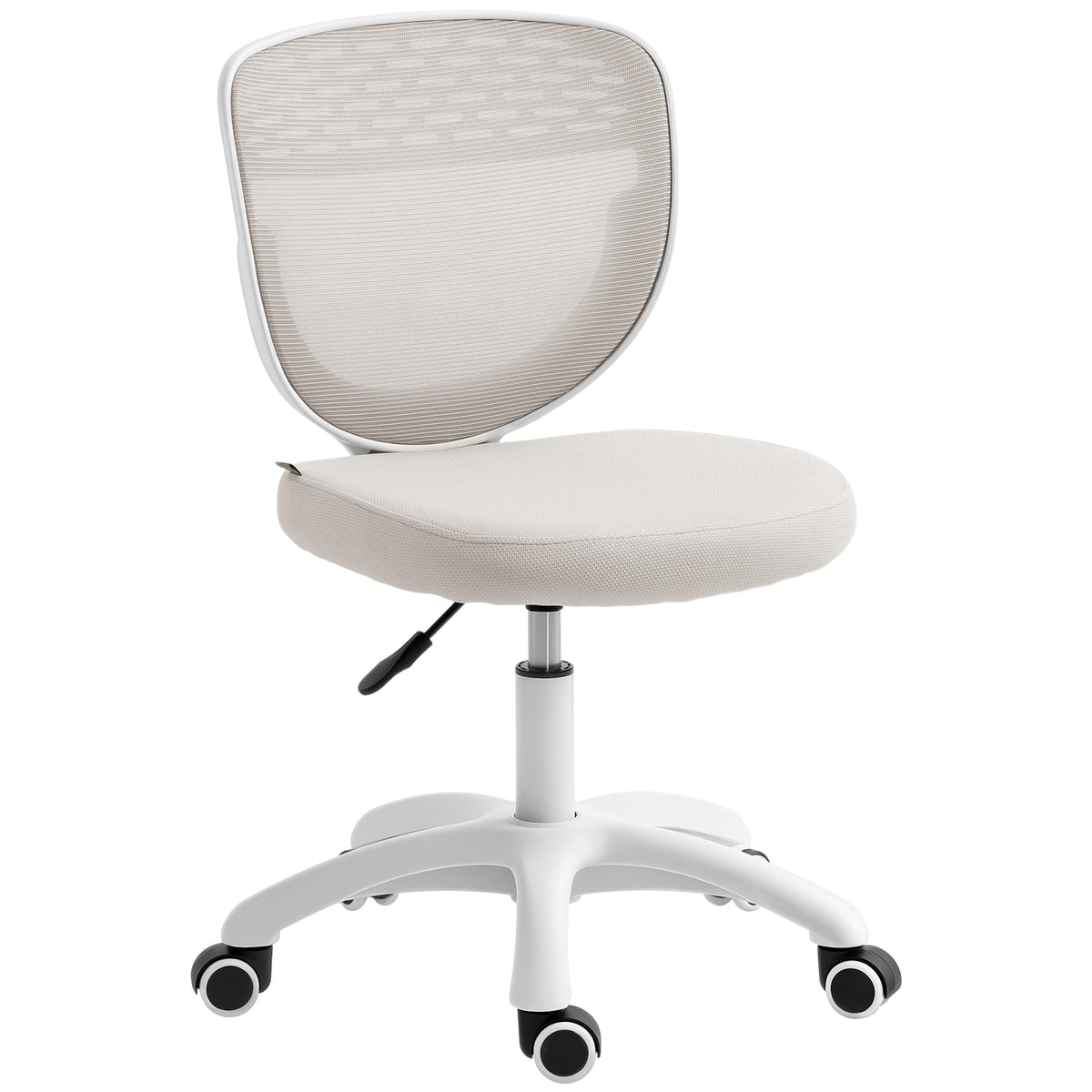 Armless Office Chair With Mesh Back | Grey