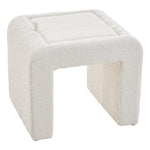 Modern Upholstered Footstool | White