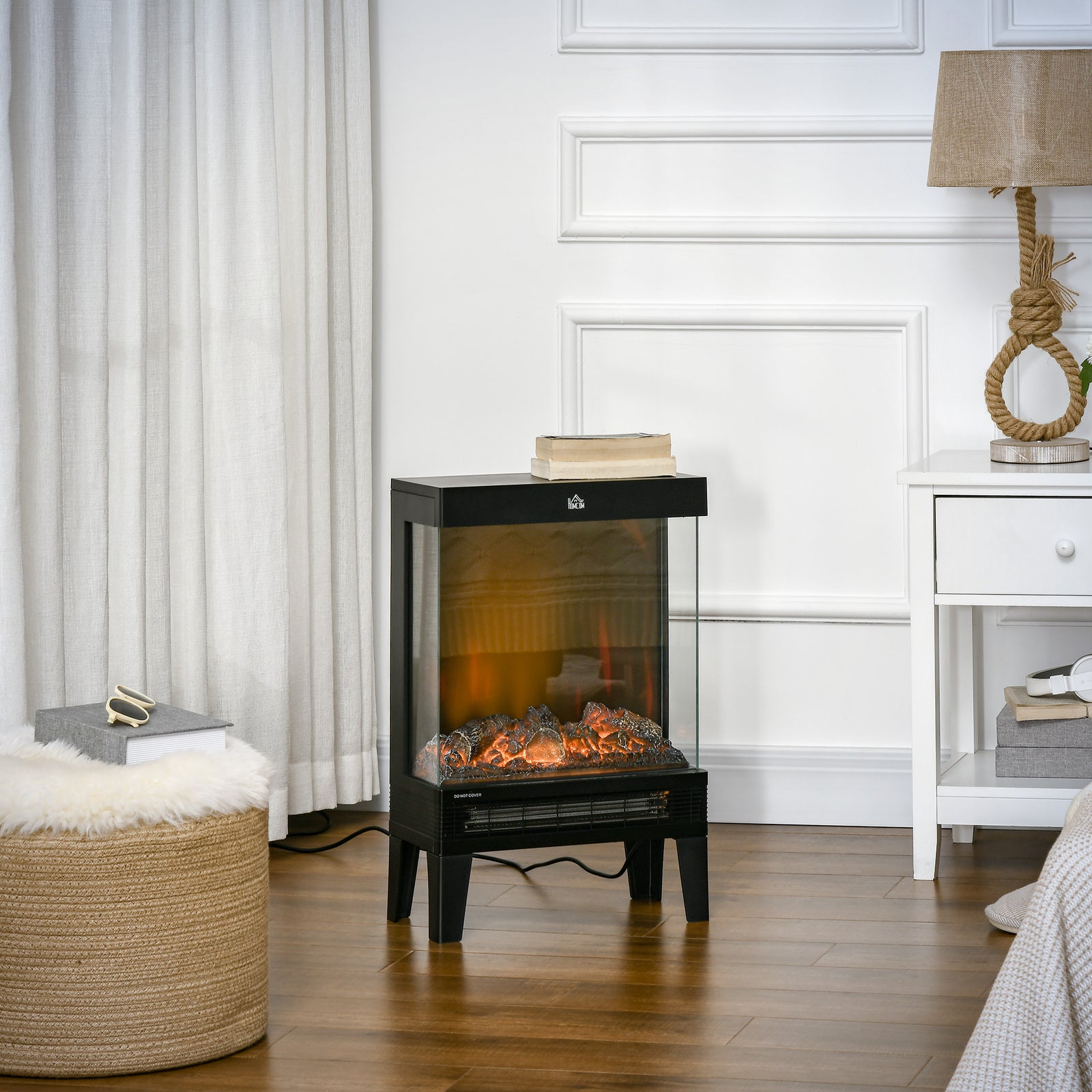 180 Degree Charming Electric Fireplace Heater Quiet