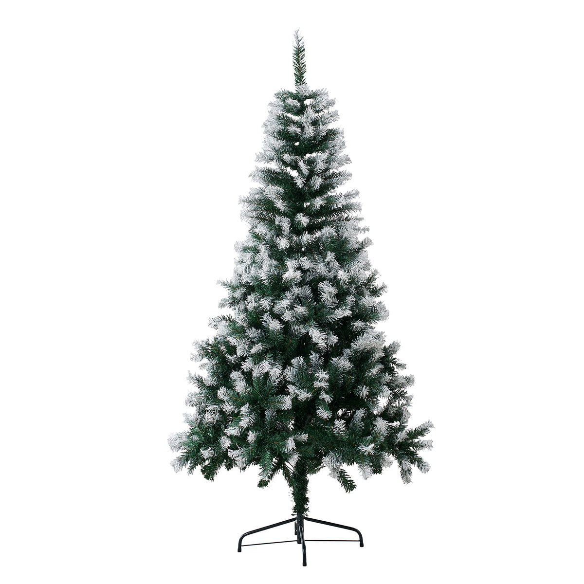Breeins 180cm Snow-flocked Artificial Christmas Tree With Lush Green Branches