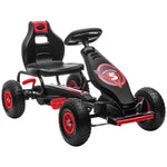 Pedal Kart W/adjustable Seat, Rubber Wheels | Red