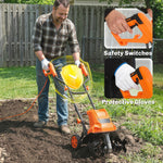 Outsunny 1500w Electric Tiller With 40cm Working Width, 20cm Tilling Depth