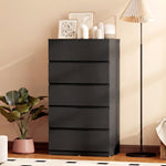 Bedroom Chest Of Drawers, 5 Drawers Dresser, Drawer Unit | Black