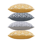 Art Deco Geometric Print Outdoor Cushion (set Of 4)