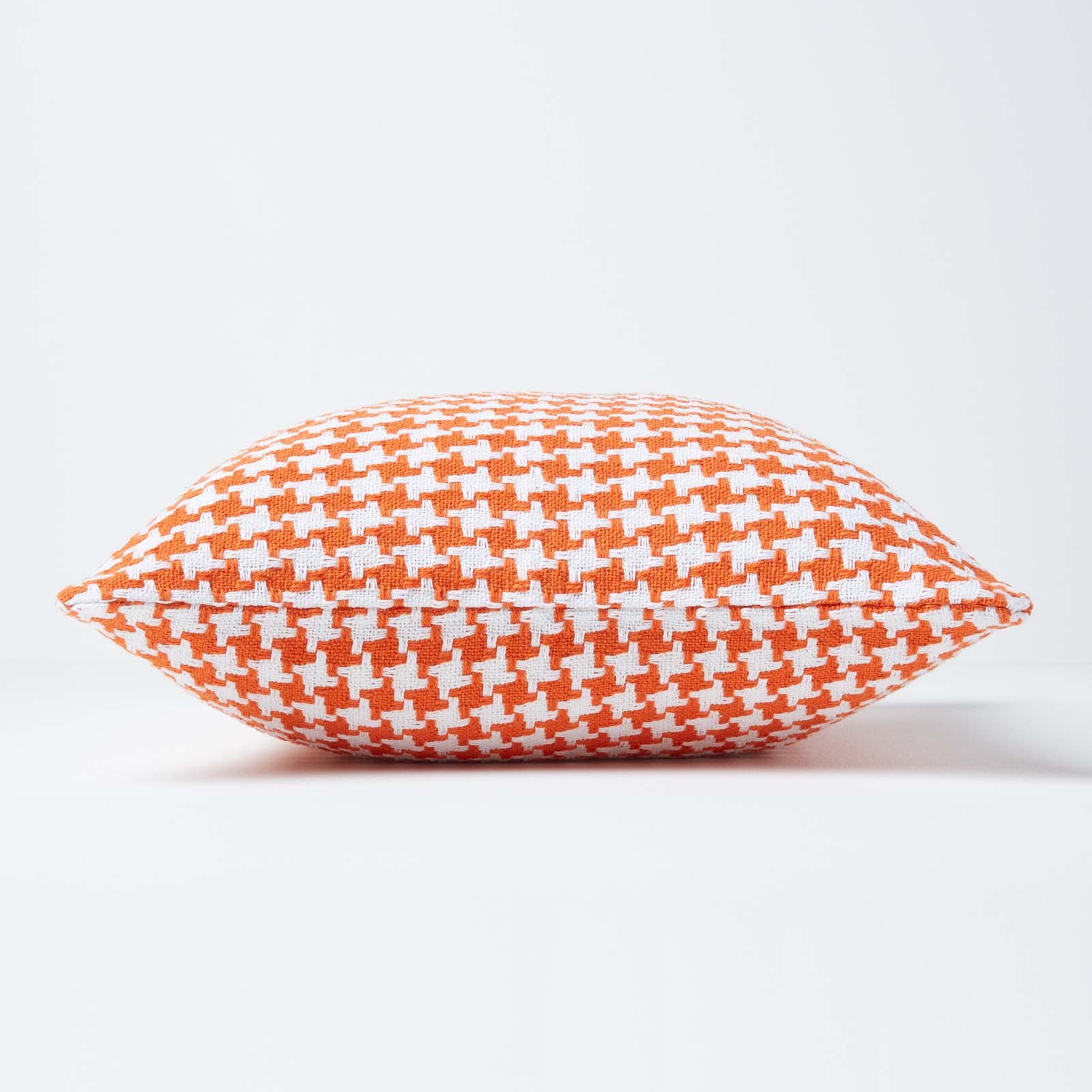 Houndstooth Cotton Cushion Cover | 60cm x 60cm | Orange