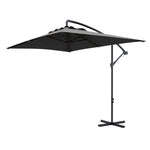 3m Cantilever Banana Parasol W/ Cross Base | Dark Gray