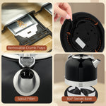 1.7l 3000w Fast Boil Electric Kettle And 4 Slice Toaster Set | Black