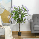 Artificial 110cm Realistic Wisteria Flower Tree Indoor Decor