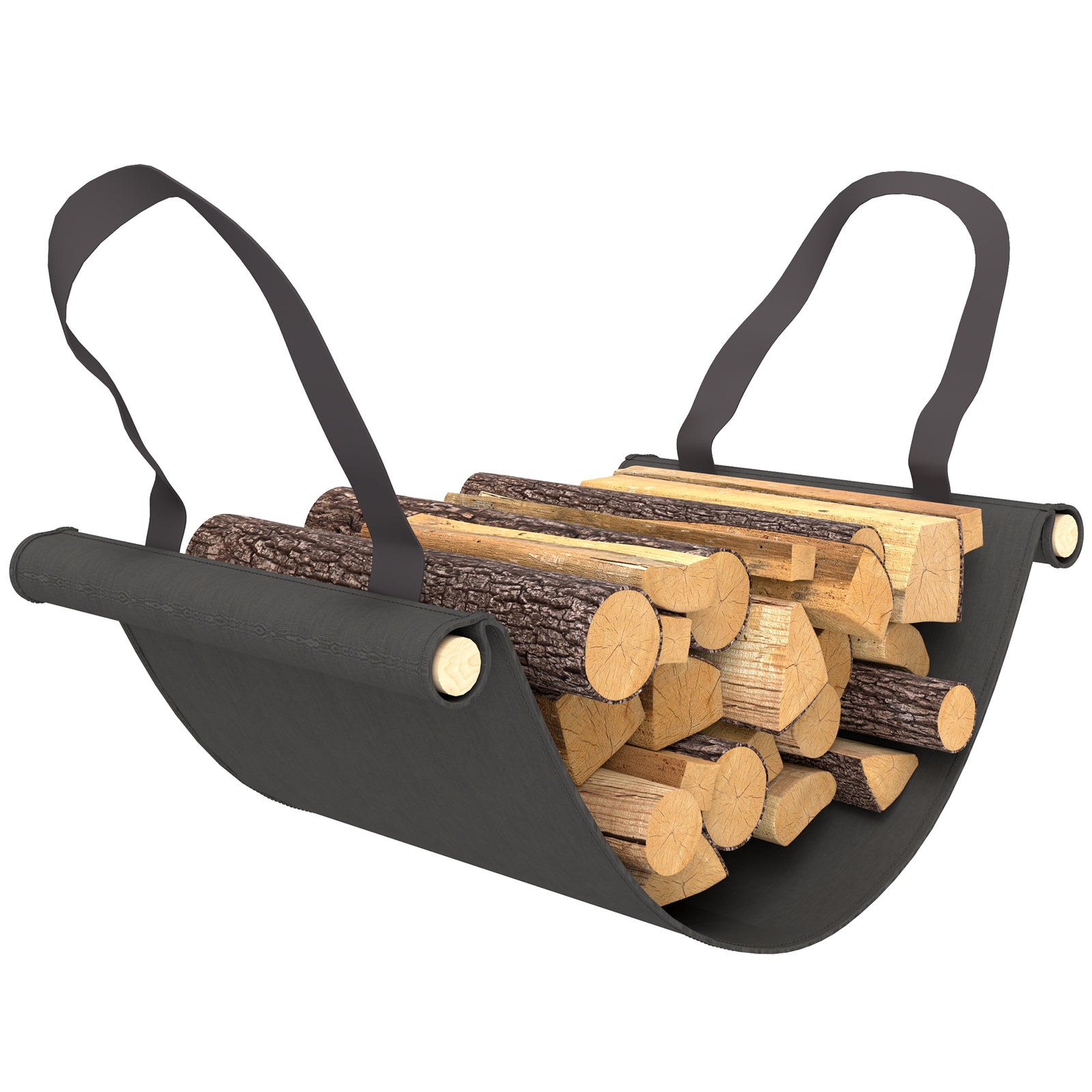 4ft Firewood Rack W/ Canvas Carrier & Cover