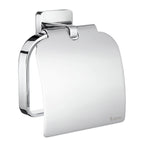 Polished Chrome Wall Mounted Toilet Roll Holder /w Lid Cover | Polished Chrome