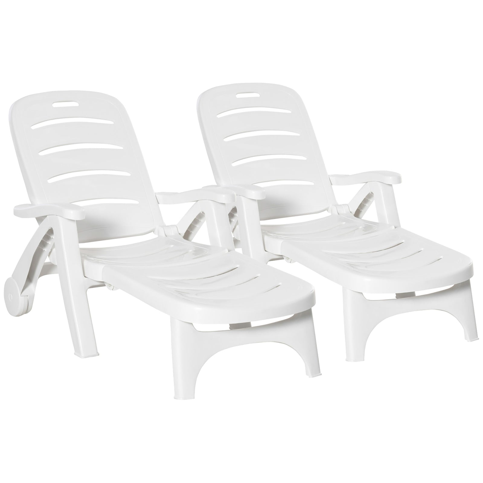 Folding Lounger Recliner W/ 5-position Backrest