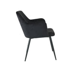San Diego Marble Top Dining Table With Charlotte Velvet Chairs | Black