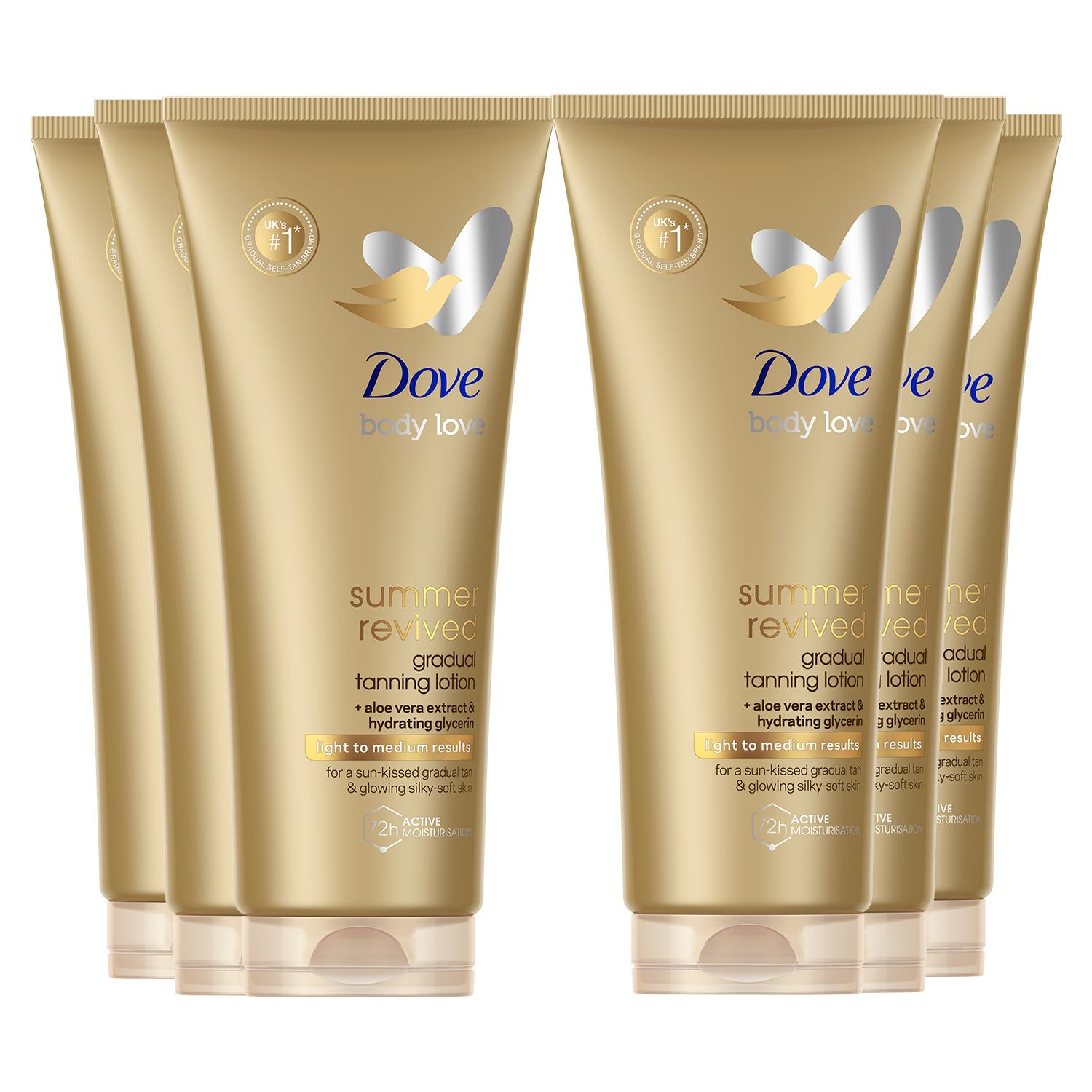 Dermaspa Summer Revived Gradual Self Tan Body Lotion, 6x 200ml