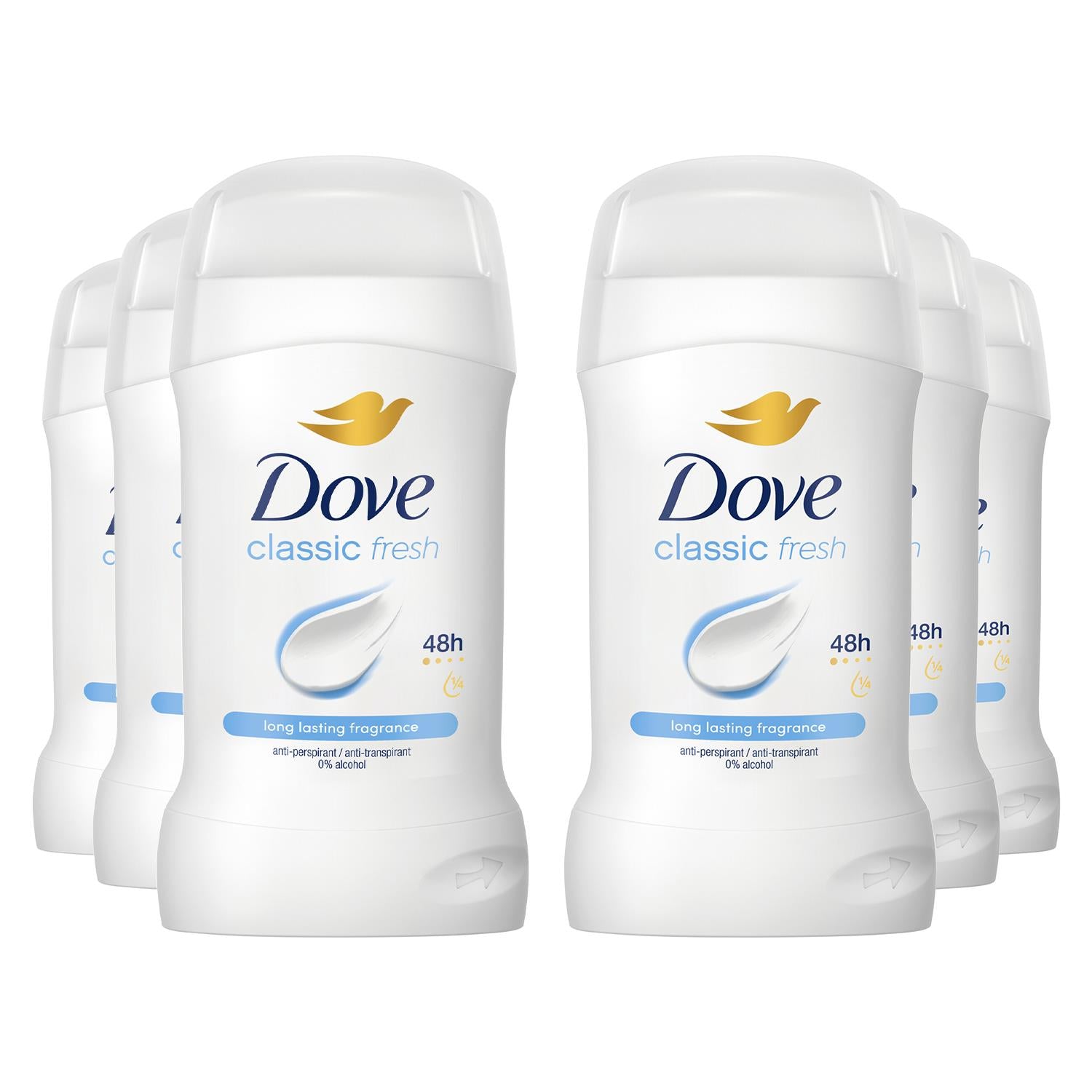 Women Classic Fresh Anti-perspirant Deo Stick W/ 48h Protection 50ml, 6 Pk
