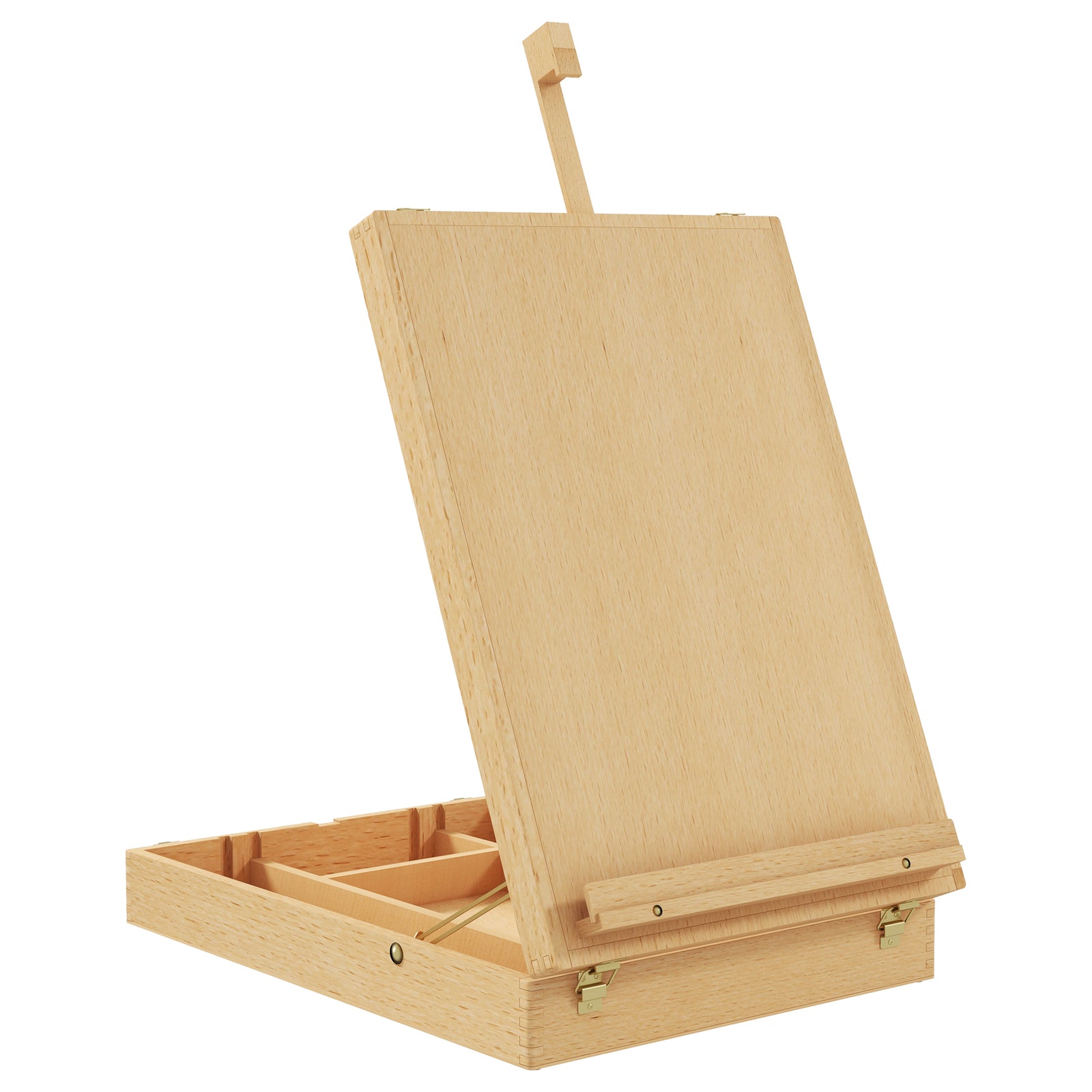 Wooden Table Easel Box Hold Canvas Up To 61cm Adjustable
