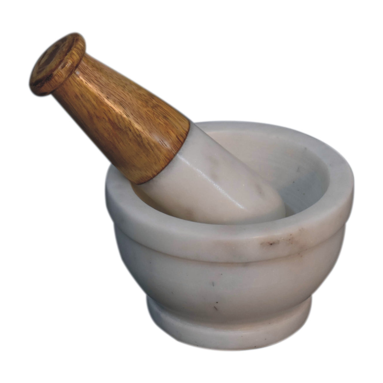 Marble Pestle & Mortar | Large | Brown & White
