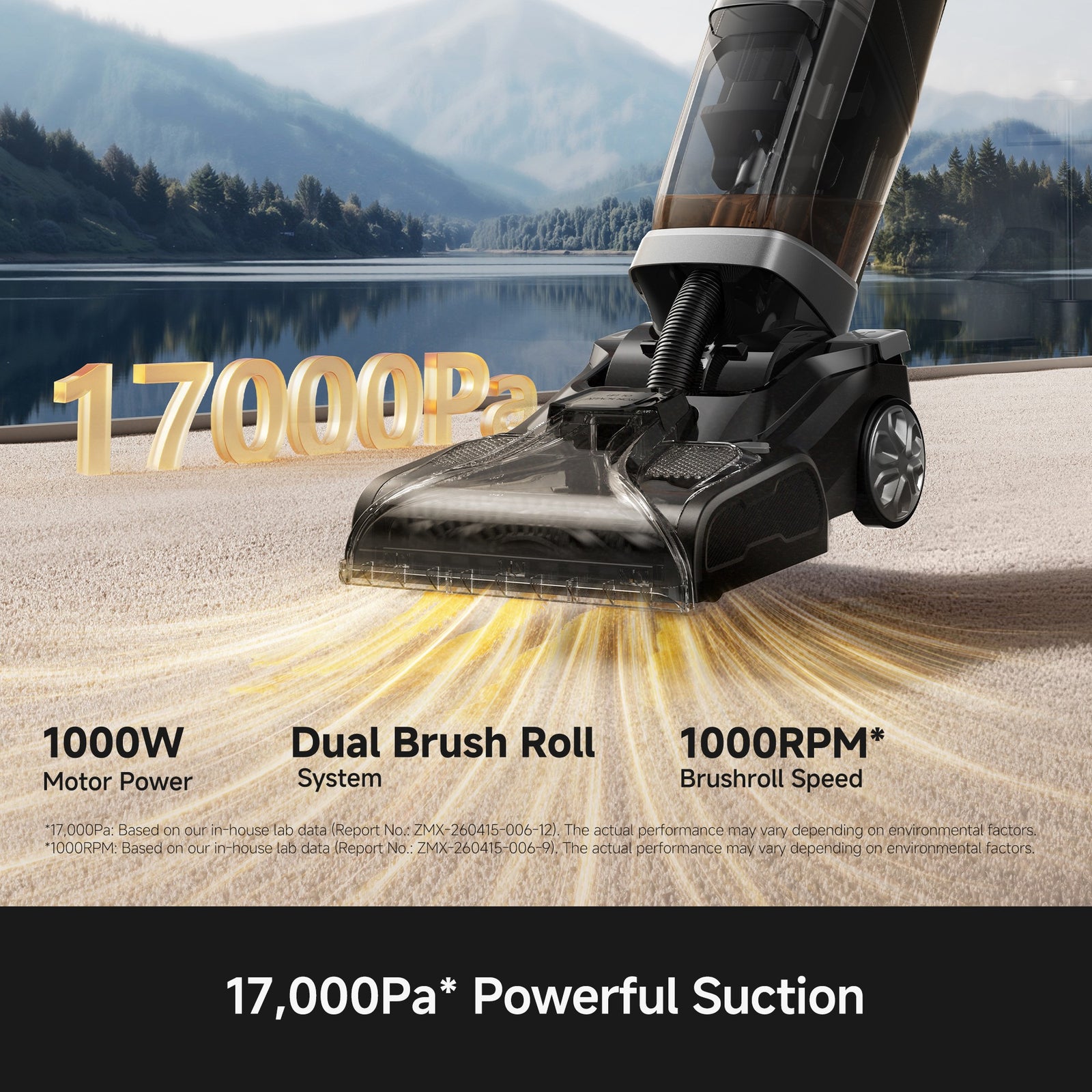 X2 Pro Carpet Cleaner, 17000Pa Suction, Upholstery Spot Cleaning Mode